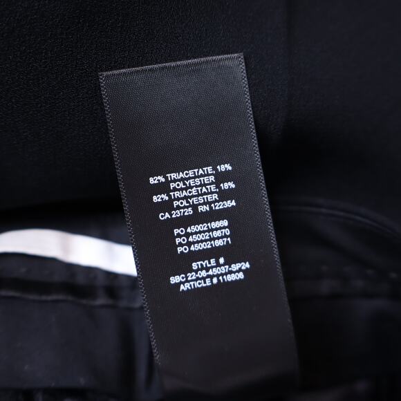 TEN Aritzia Estela Pleated Crepe Pant Black Mid Rise Wide Leg Unlined Women's 0 - Picture 12 of 12